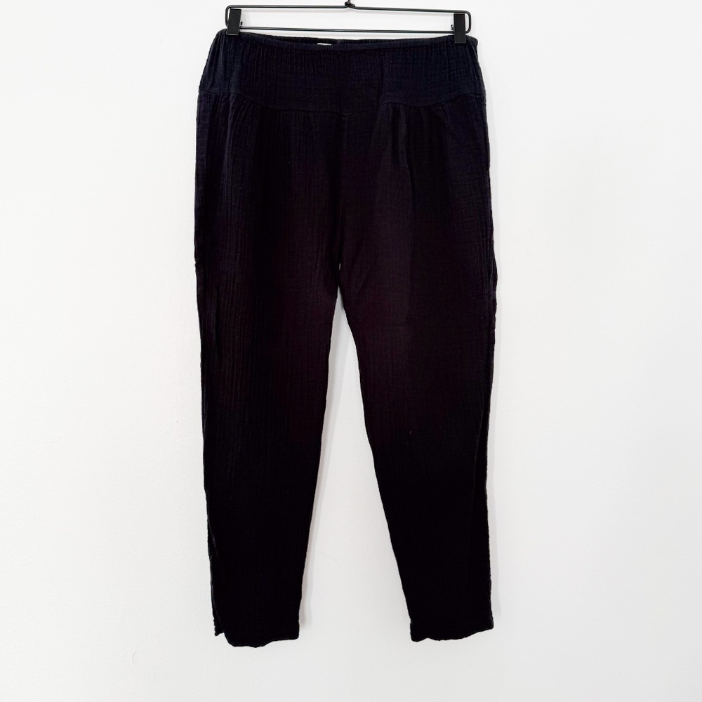 Xirena black cropped gauzy pants resort wear size small pre-owned
